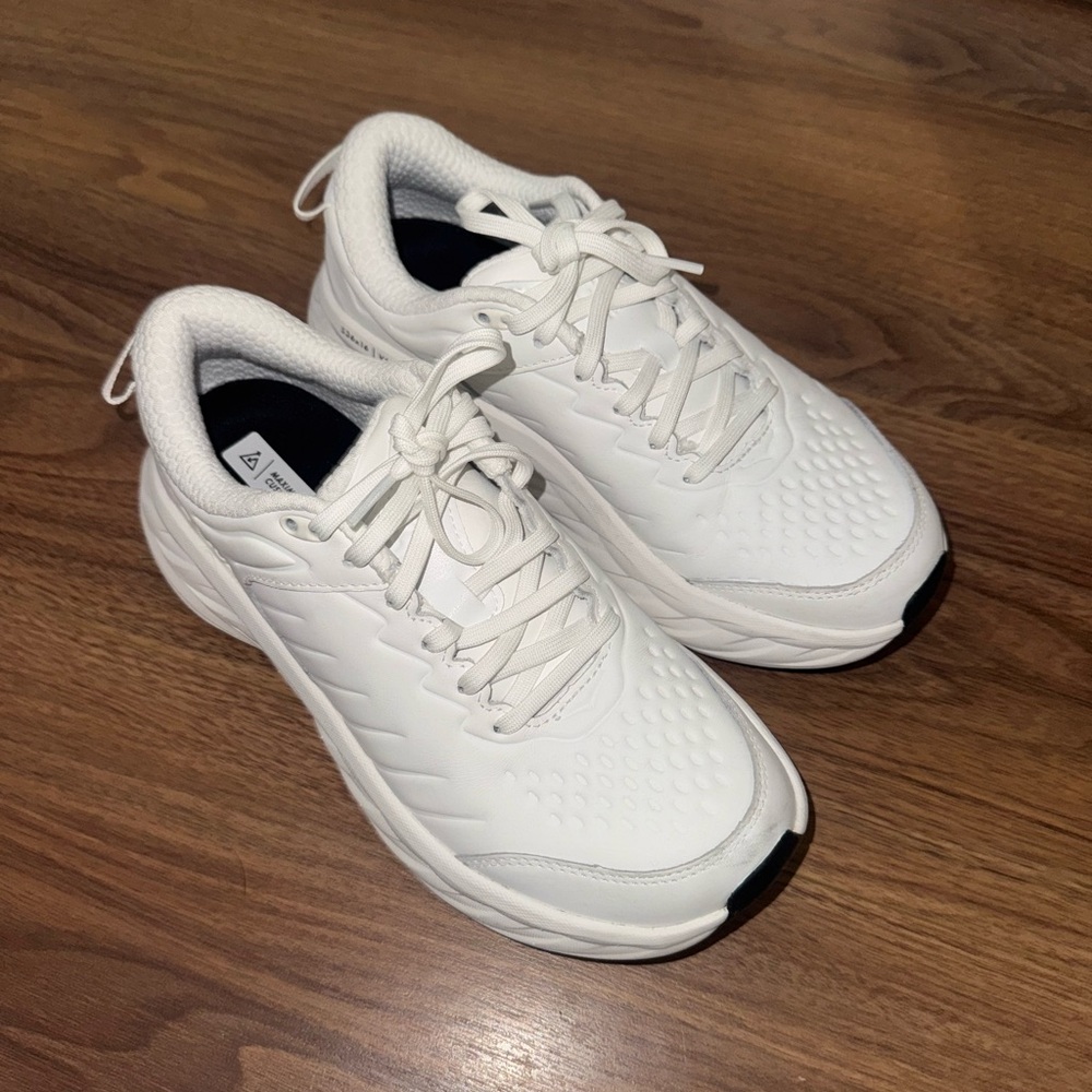 White women’s HOKA Bondi shoes